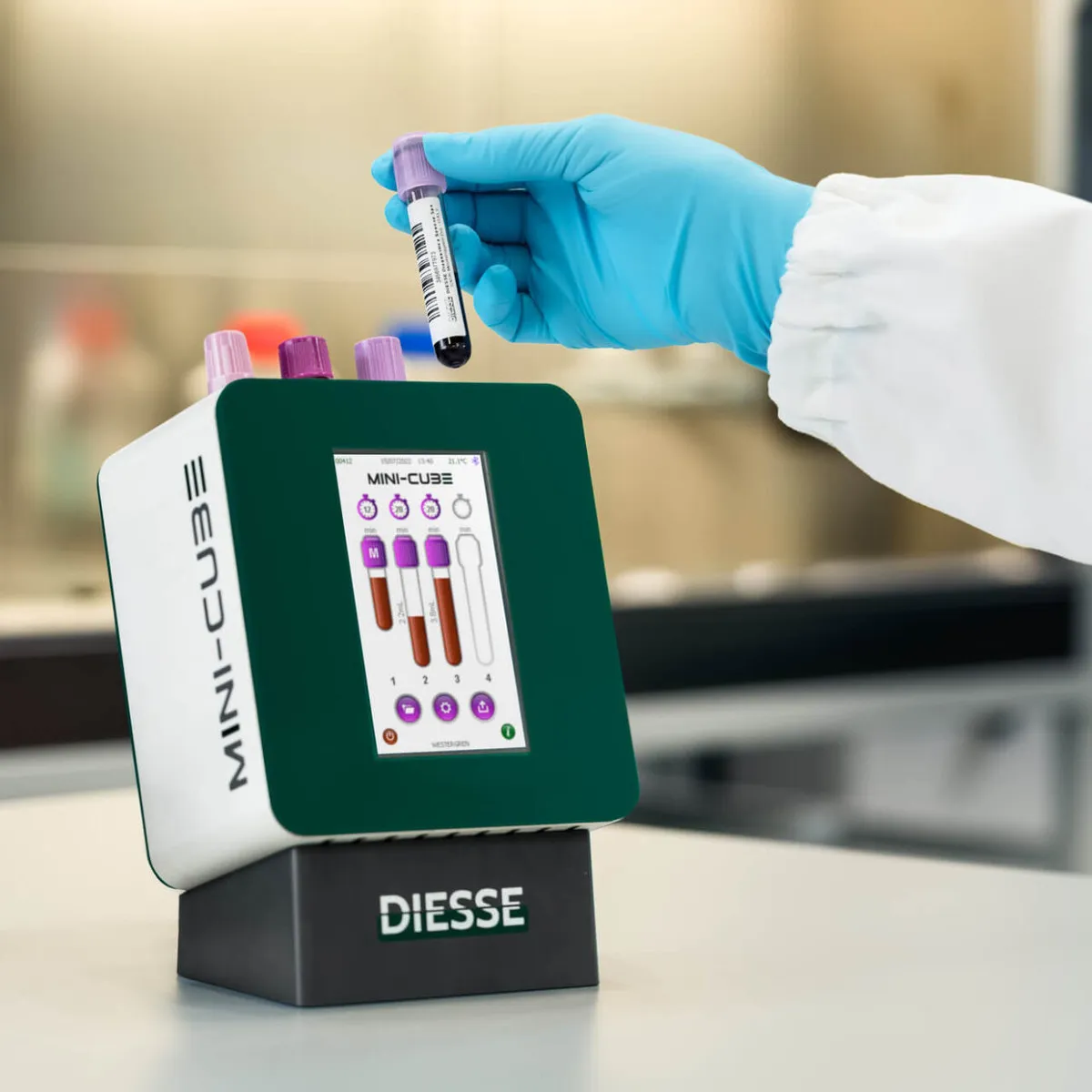 Diesse Mini-Cube in a clinical laboratory setting