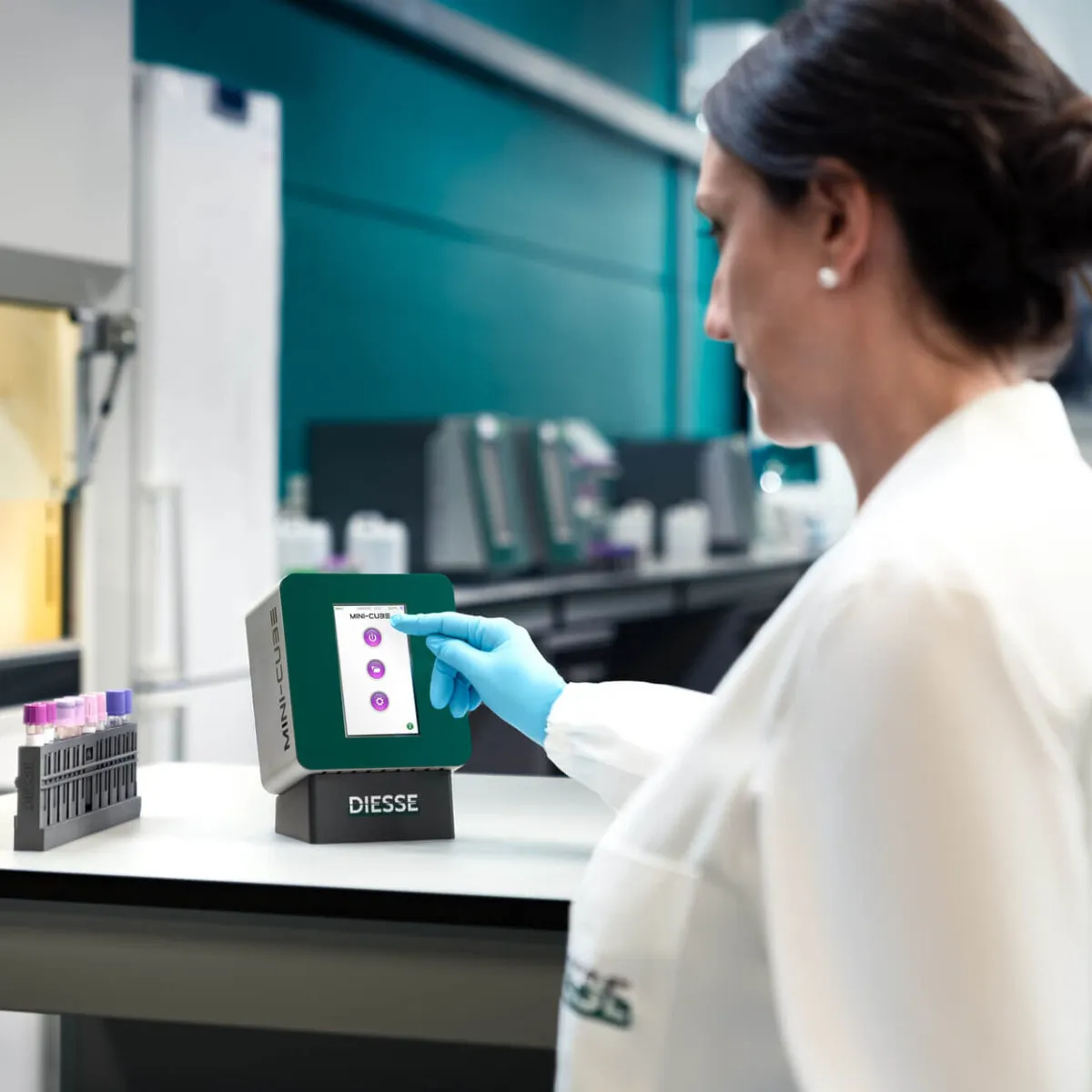 Diesse Mini-Cube in a clinical laboratory setting